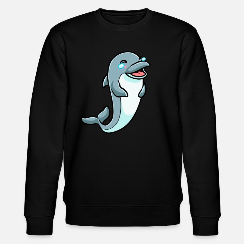 Émoticône de dauphin - Sweat bio CHANGER Stanley/Stella Unisexe - noir