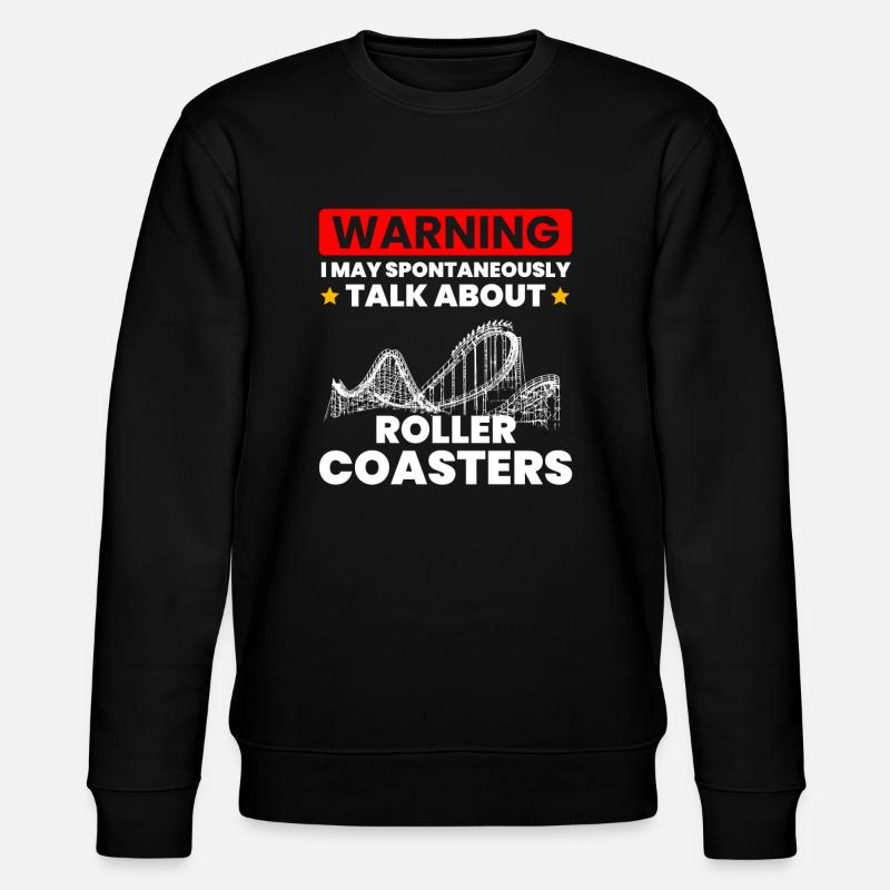 Talk Spontaneously Rollercoasters - Stanley/Stella CHANGER Unisex Organic Sweatshirt - black
