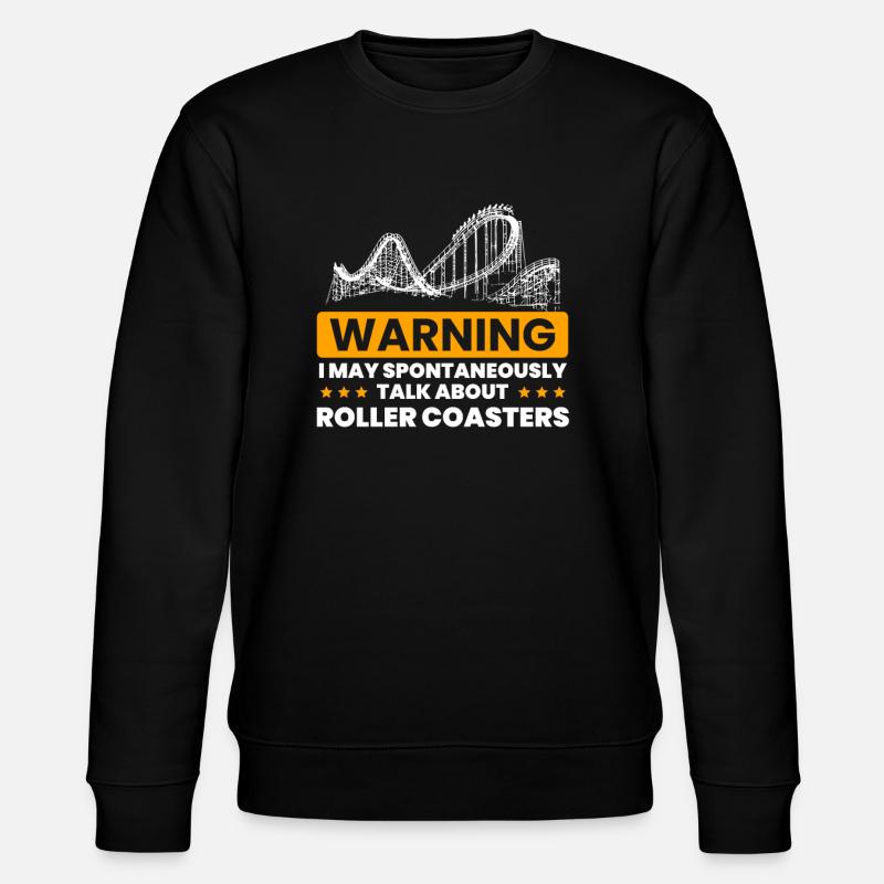 Talk Spontaneously Rollercoasters - Stanley/Stella CHANGER Unisex Organic Sweatshirt - black