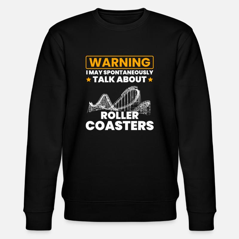 Talk Spontaneously Rollercoasters - Stanley/Stella CHANGER Unisex Organic Sweatshirt - black