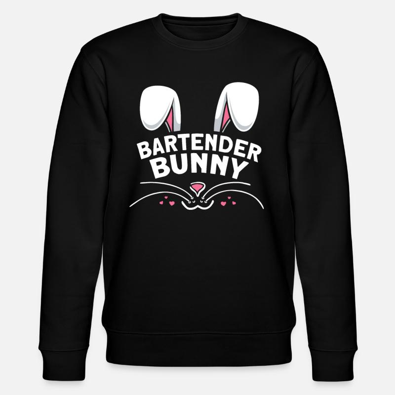Bartender Bunny - Stanley/Stella CHANGER Unisex Organic Sweatshirt - black