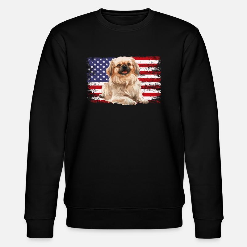 Drapeau pékinois américain - Sweat bio CHANGER Stanley/Stella Unisexe - noir