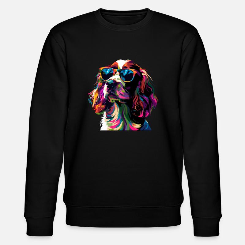 springer spaniel - Stanley/Stella Unisex Bio-Sweatshirt CHANGER  - Schwarz