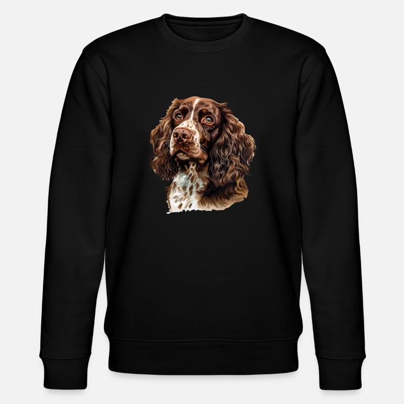 Springer Spaniel - Stanley/Stella CHANGER Unisex Organic Sweatshirt - black