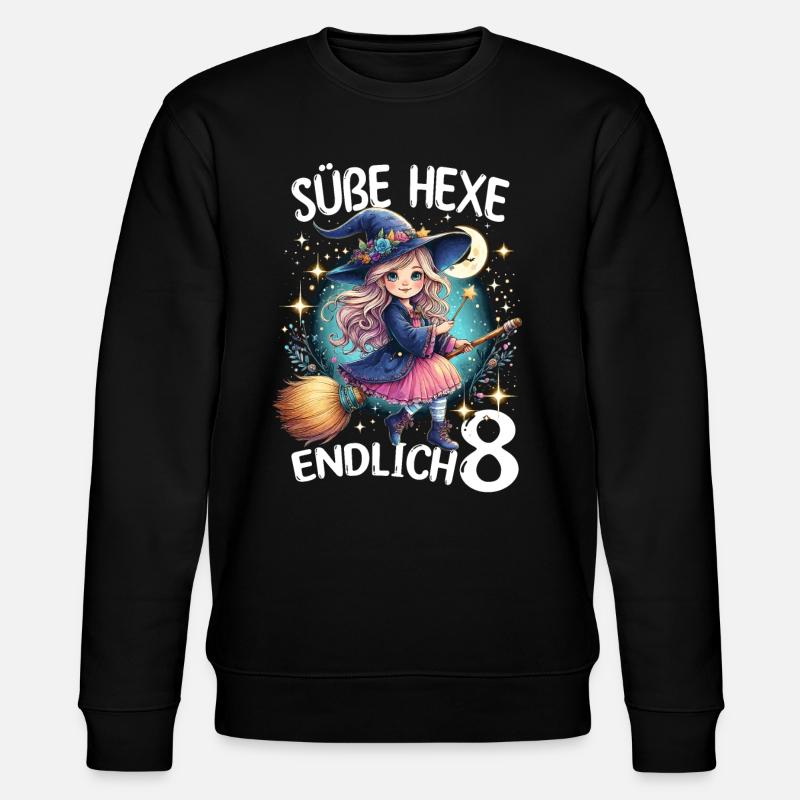 Süße Hexe Endlich 8 - Stanley/Stella Unisex Bio-Sweatshirt CHANGER - Schwarz