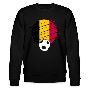 Belgium Belgique Belgie Belgium Brussels Football - Stanley/Stella CHANGER Unisex Organic Sweatshirt - black - Front - Nik (191cm) & Marisol (170cm)