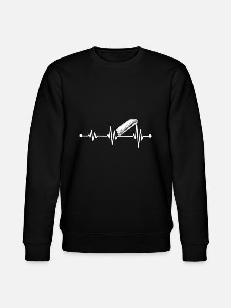Harmonica Player Harmonica Heartbeat - Stanley/Stella CHANGER Unisex Organic Sweatshirt - black