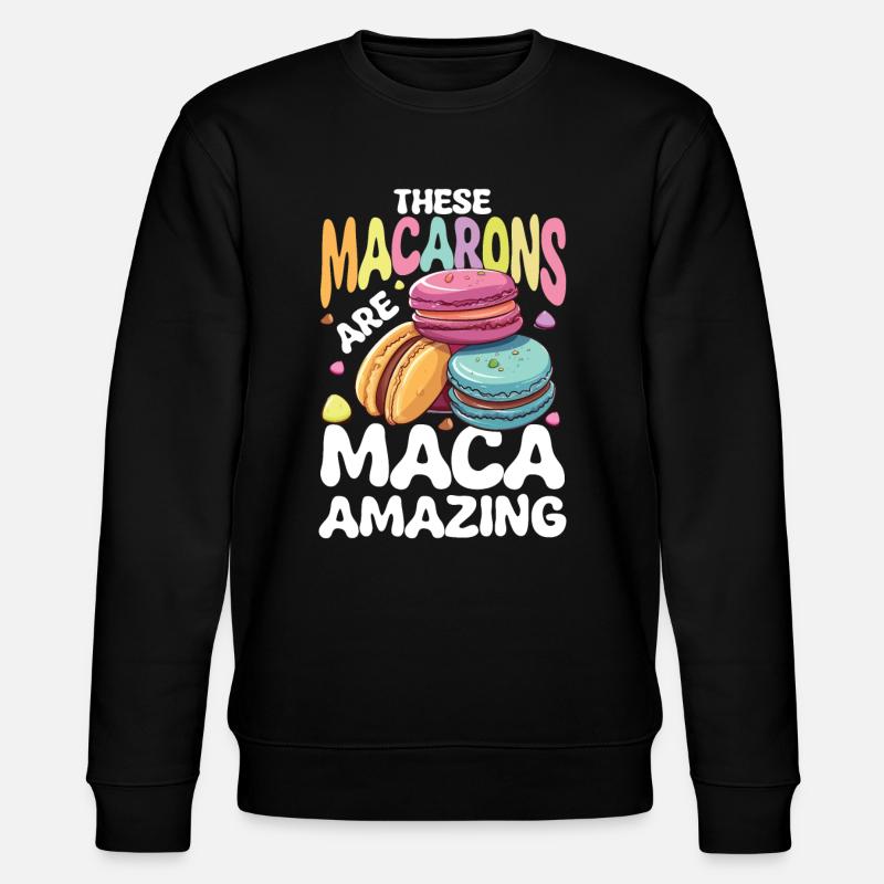 These Macarons Are Maca-amazing - Stanley/Stella Unisex Bio-Sweatshirt CHANGER  - Schwarz