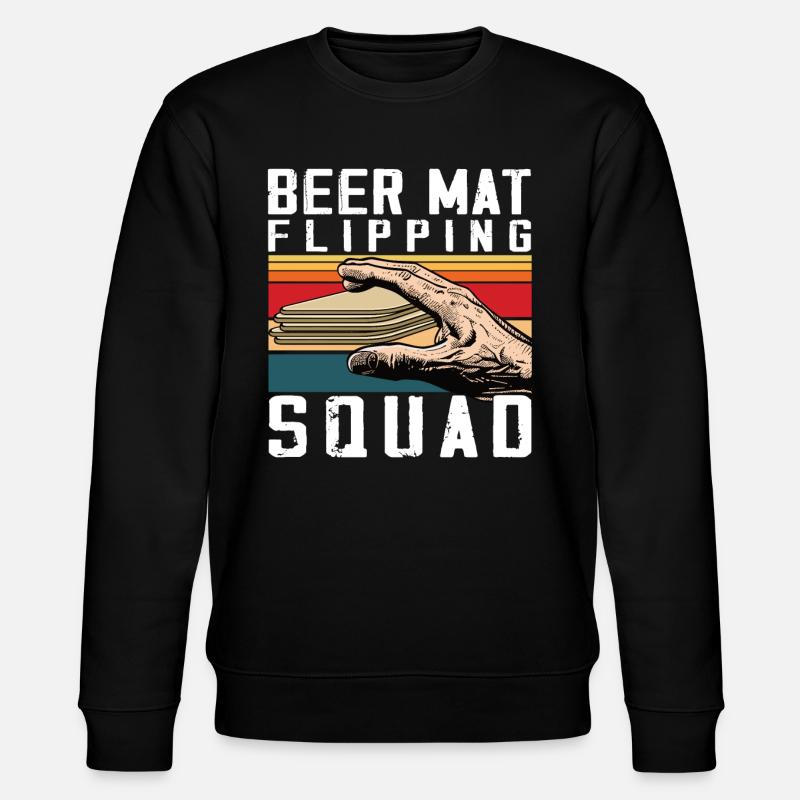 Coasters Flip Game Beer - Stanley/Stella CHANGER Unisex Organic Sweatshirt - black
