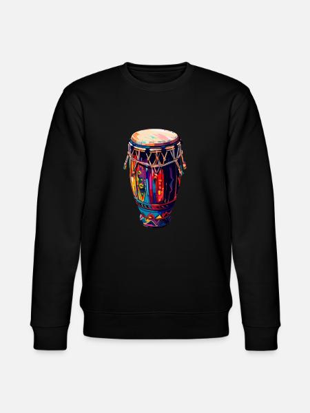 Conga Instrument Drums - Stanley/Stella CHANGER Unisex Organic Sweatshirt - black