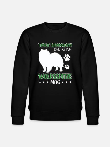 Wolfspitz don't trust Keeshond - Stanley/Stella CHANGER Unisex Organic Sweatshirt - black