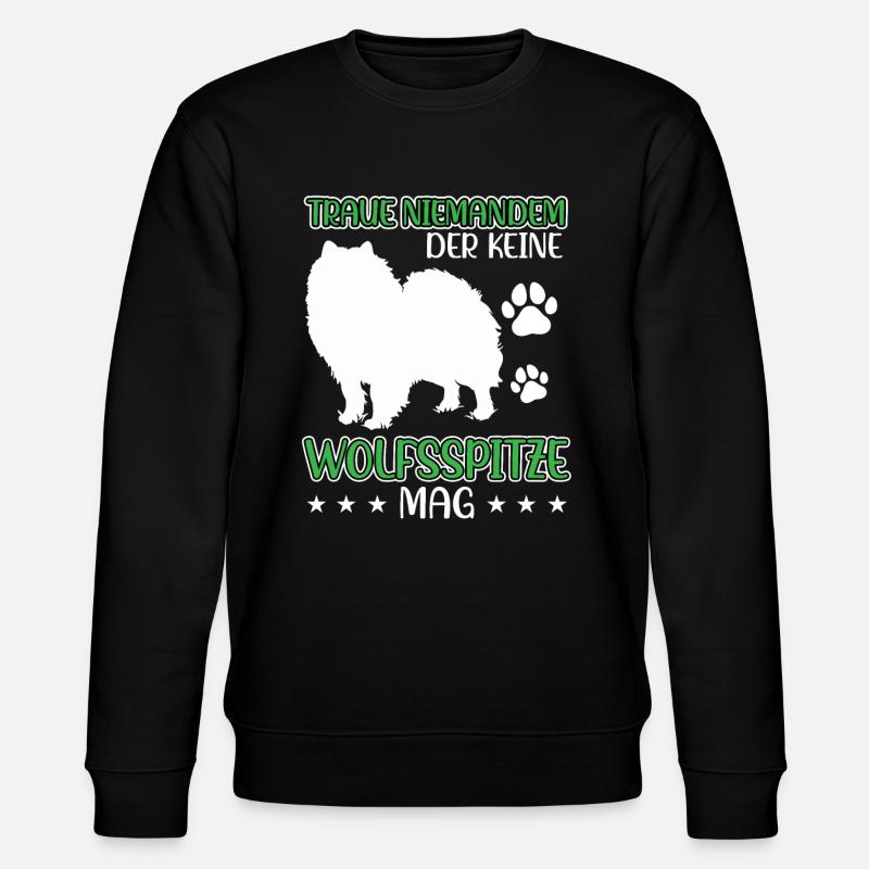 Wolfspitz don't trust Keeshond - Stanley/Stella CHANGER Unisex Organic Sweatshirt - black