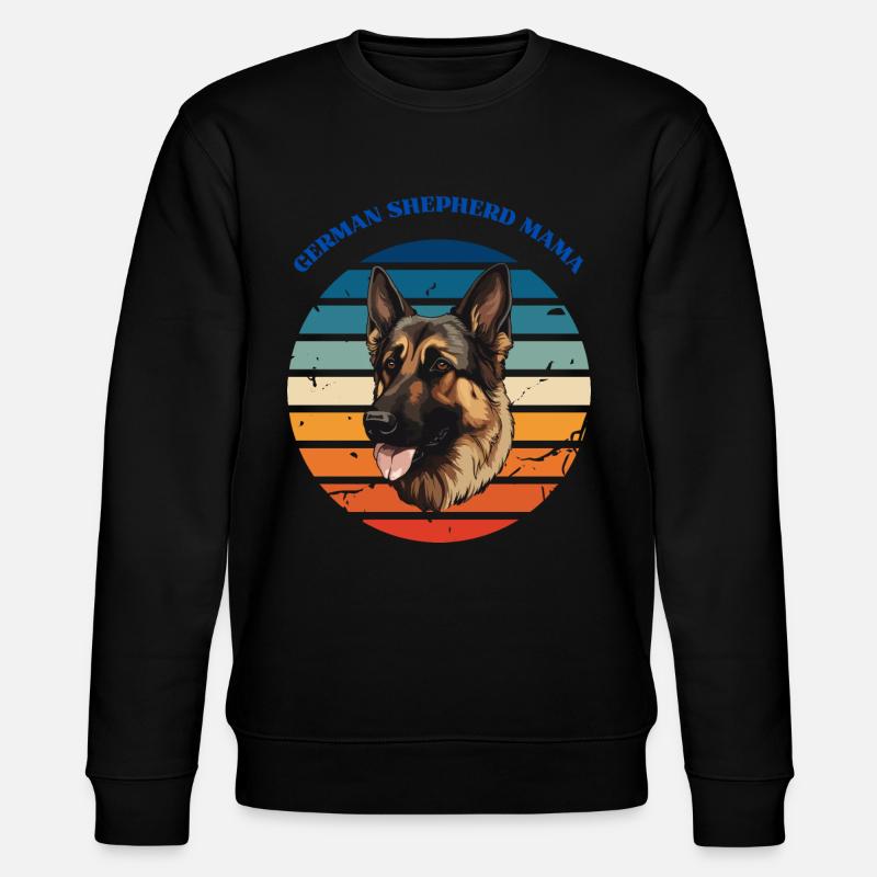 Deutscher Schäferhund Mama - Stanley/Stella Unisex Bio-Sweatshirt CHANGER  - Schwarz