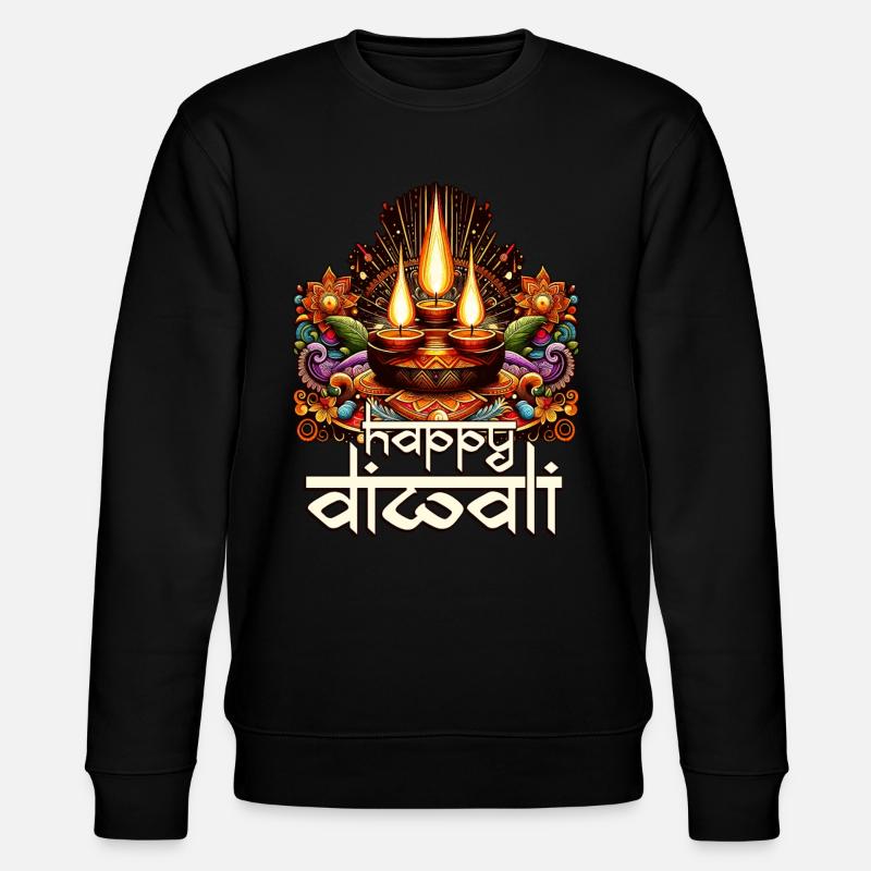 Joyeux Diwali - Sweat bio CHANGER Stanley/Stella Unisexe - noir