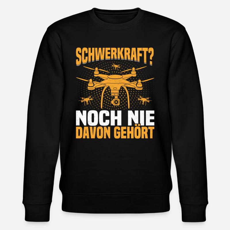 Drone Flying Remote Controlled Drone - Stanley/Stella CHANGER Unisex Organic Sweatshirt - black