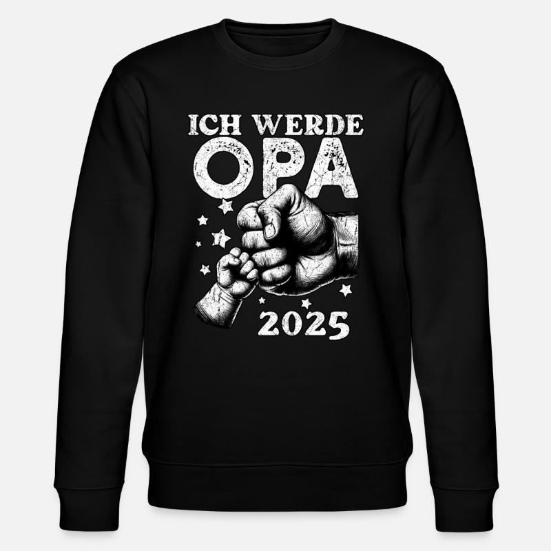 Ich werde Opa 2025 - Stanley/Stella Unisex Bio-Sweatshirt CHANGER  - Schwarz
