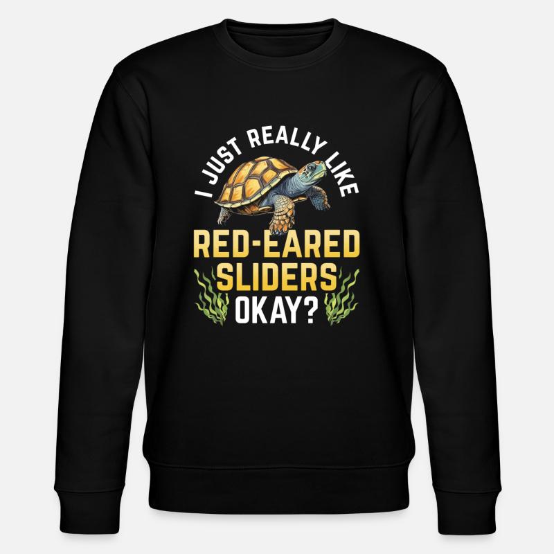 Red-eared turtle lovers - Stanley/Stella CHANGER Unisex Organic Sweatshirt - black