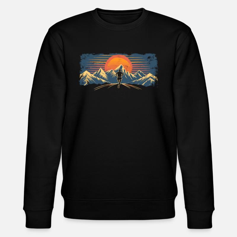 Laufdesign Für Läufer Beim Marathon - Stanley/Stella Unisex Bio-Sweatshirt CHANGER - Schwarz