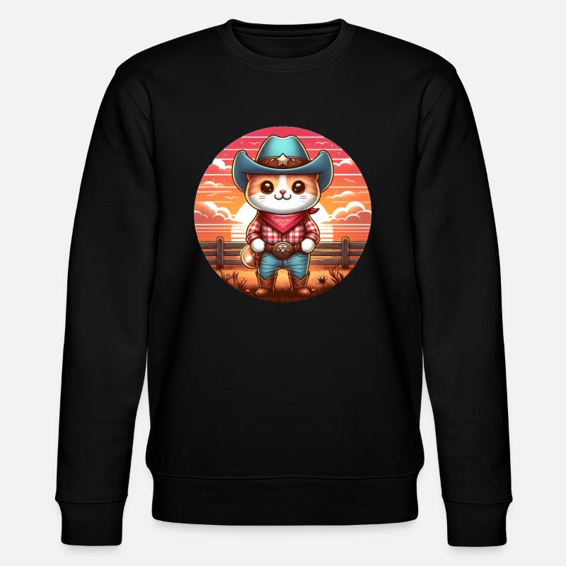 Chat cowboy - Sweat bio CHANGER Stanley/Stella Unisexe - noir