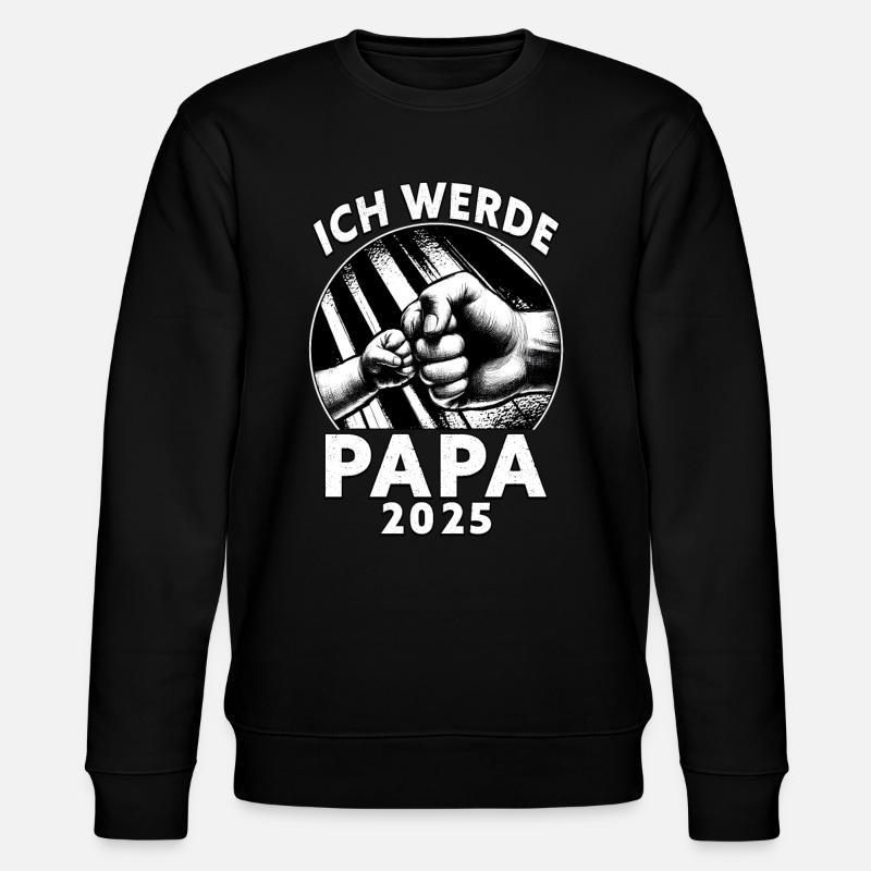 Je serai papa en 2025 - Sweat bio CHANGER Stanley/Stella Unisexe - noir
