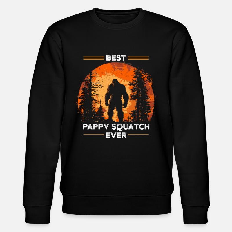 Best Pappy Squatch Ever - Stanley/Stella Unisex Bio-Sweatshirt CHANGER  - Schwarz