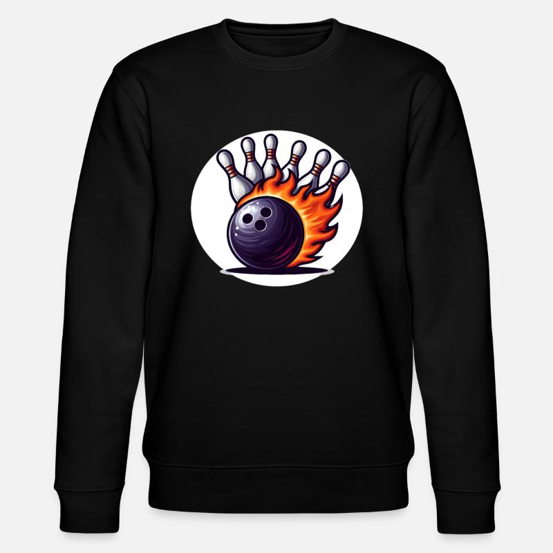 Brennende Bowlingkugel - Stanley/Stella Unisex Bio-Sweatshirt CHANGER  - Schwarz
