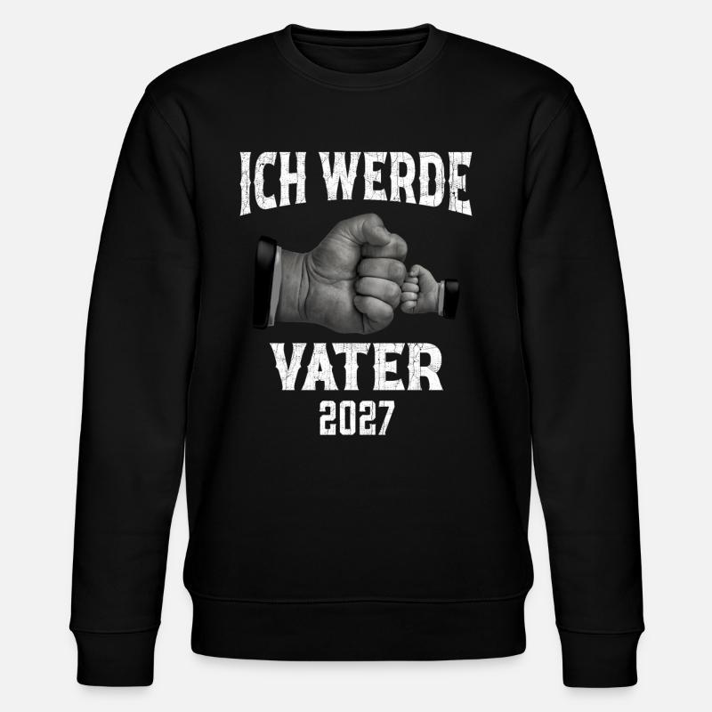 Ich werde Vater 2027 - Stanley/Stella Unisex Bio-Sweatshirt CHANGER  - Schwarz