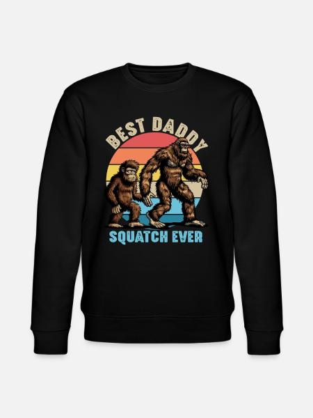 Best Daddy Squatch Ever - Stanley/Stella CHANGER Unisex Organic Sweatshirt - black