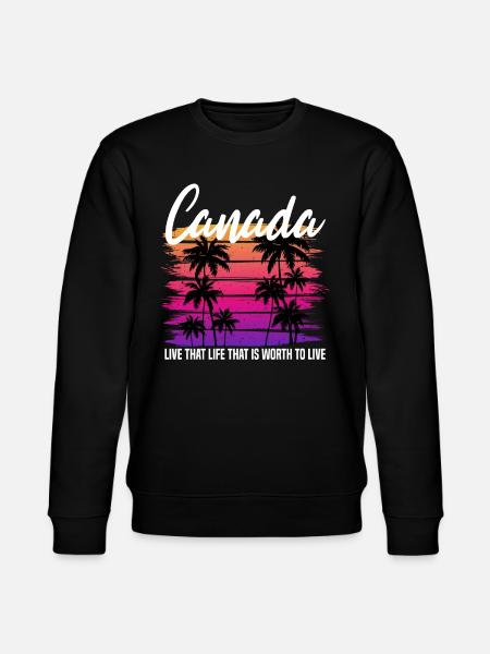 Canada Retro - Stanley/Stella CHANGER Unisex Organic Sweatshirt - black