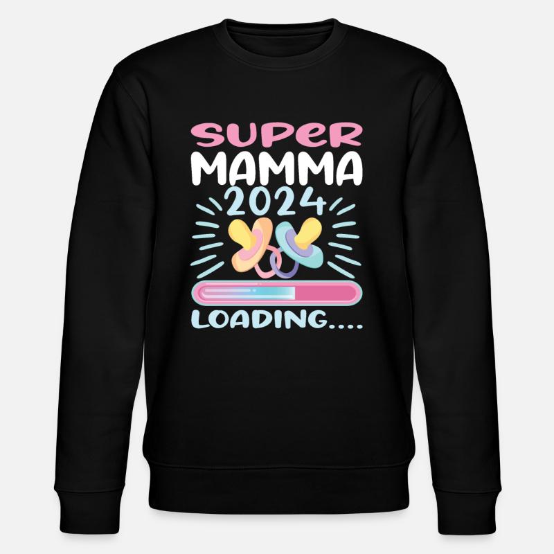 Super Mamma 2024 Loading - Stanley/Stella Unisex Bio-Sweatshirt CHANGER  - Schwarz