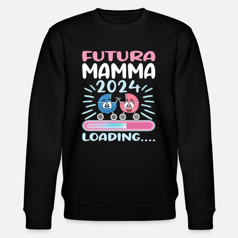 Super Mamma 2024 Loading - Stanley/Stella CHANGER Unisex Organic Sweatshirt - black