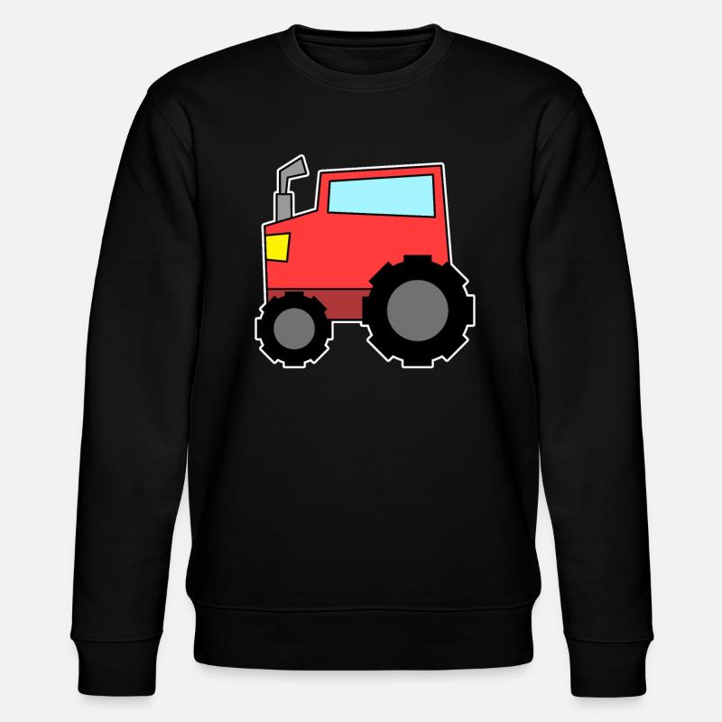 Tractor red - Stanley/Stella CHANGER Unisex Organic Sweatshirt - black