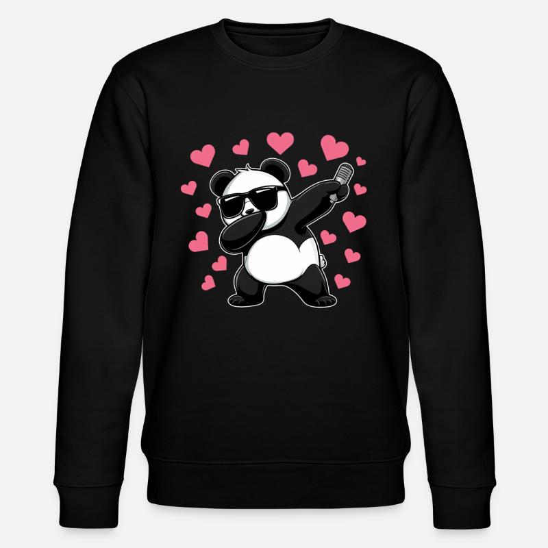 Panda Panda Bear Funny - Stanley/Stella CHANGER Unisex Organic Sweatshirt - black