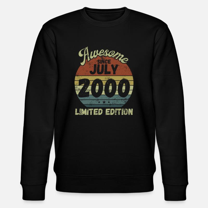 Awesome since July 2000 - Birthday - Stanley/Stella CHANGER Unisex Organic Sweatshirt - black