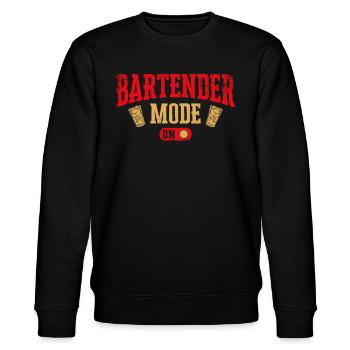 Bartender Mixologist Bartender - Stanley/Stella CHANGER Unisex Organic Sweatshirt - black - Front - Nik (191cm) & Marisol (170cm)