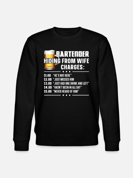 Bartender Mixologist Bartender - Stanley/Stella CHANGER Unisex Organic Sweatshirt - black
