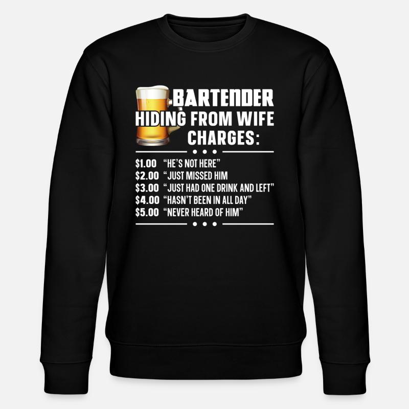 Barman Mixologue Barman - Sweat bio CHANGER Stanley/Stella Unisexe - noir