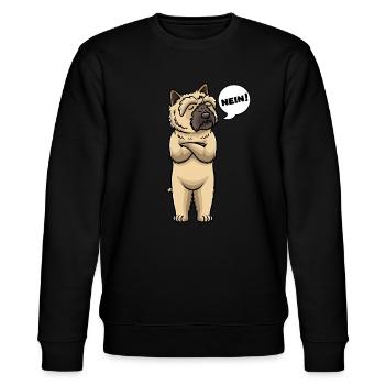 Cairn Terrier Hund Nein - Stanley/Stella Unisex Bio-Sweatshirt CHANGER  - Schwarz - Vorne - Nik (191cm) & Marisol (170cm)