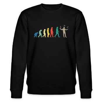 Bartender Mixologist Evolution - Stanley/Stella CHANGER Unisex Organic Sweatshirt - black - Front - Nik (191cm) & Marisol (170cm)