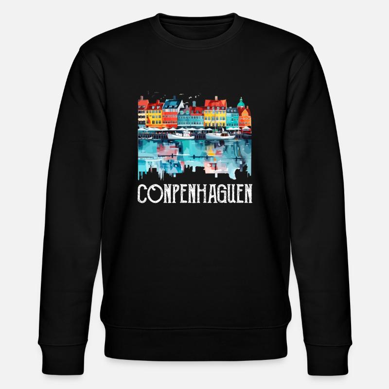 Copenhagen Denmark - Stanley/Stella Unisex Bio-Sweatshirt CHANGER  - Schwarz