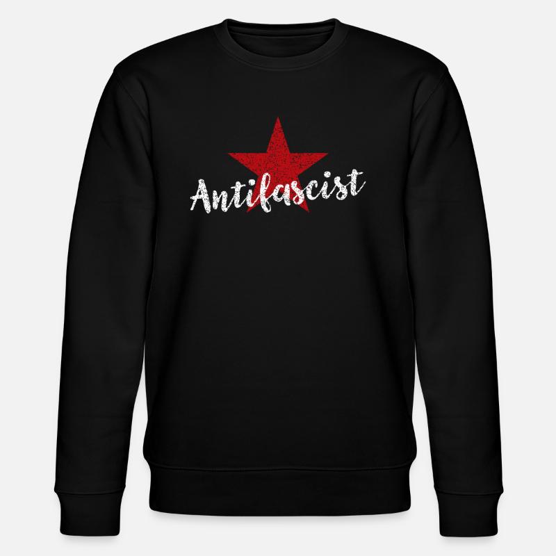 Étoile rouge antifasciste - Sweat bio CHANGER Stanley/Stella Unisexe - noir