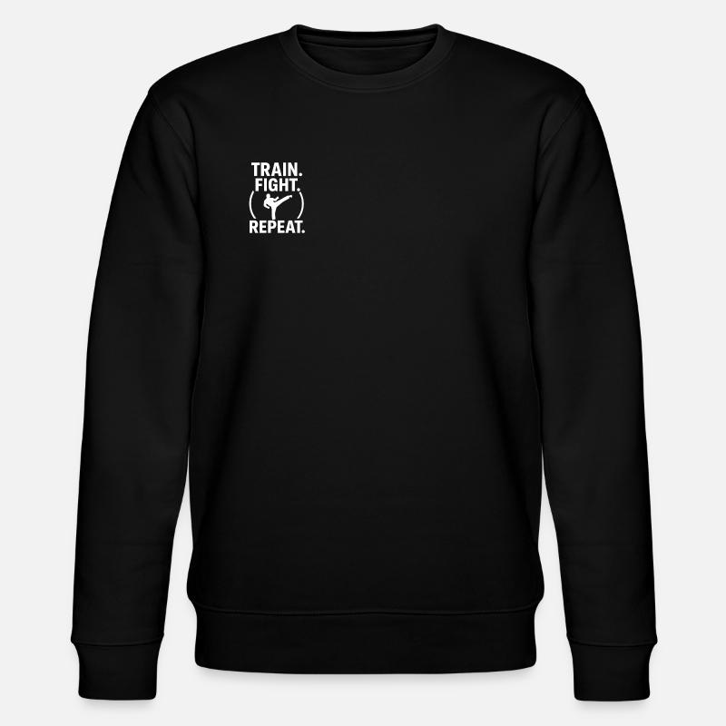 Train Fight Repeat - Stanley/Stella Unisex Bio-Sweatshirt CHANGER  - Schwarz
