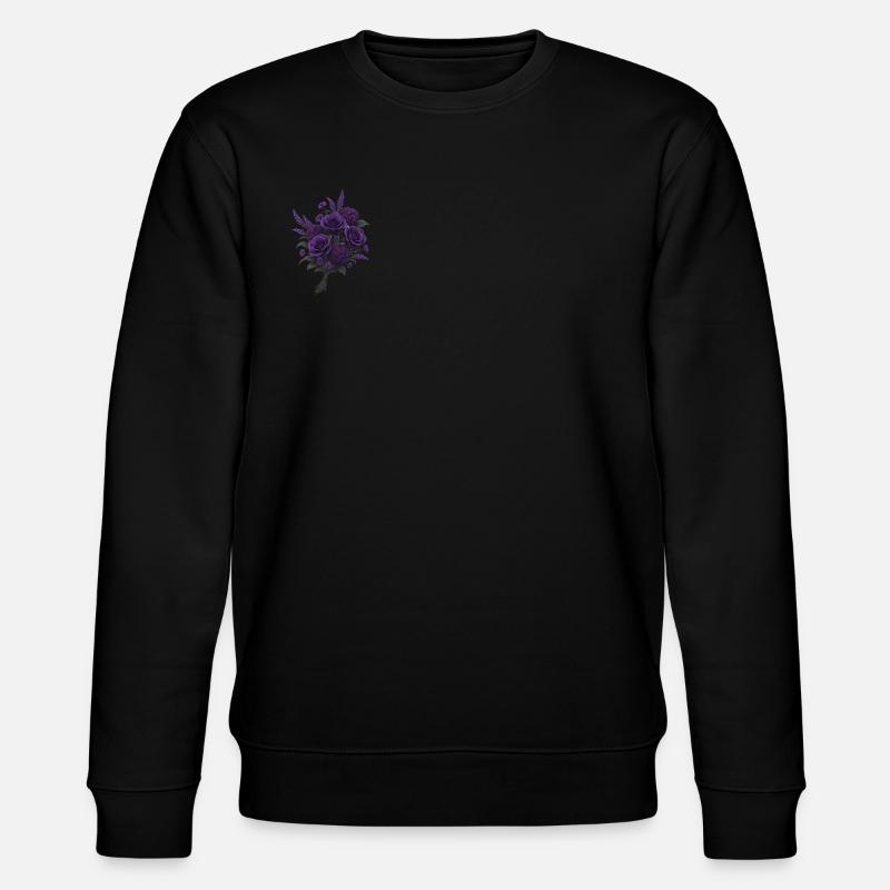 VIOLETT FLOWER - Stanley/Stella Unisex Bio-Sweatshirt CHANGER - Schwarz
