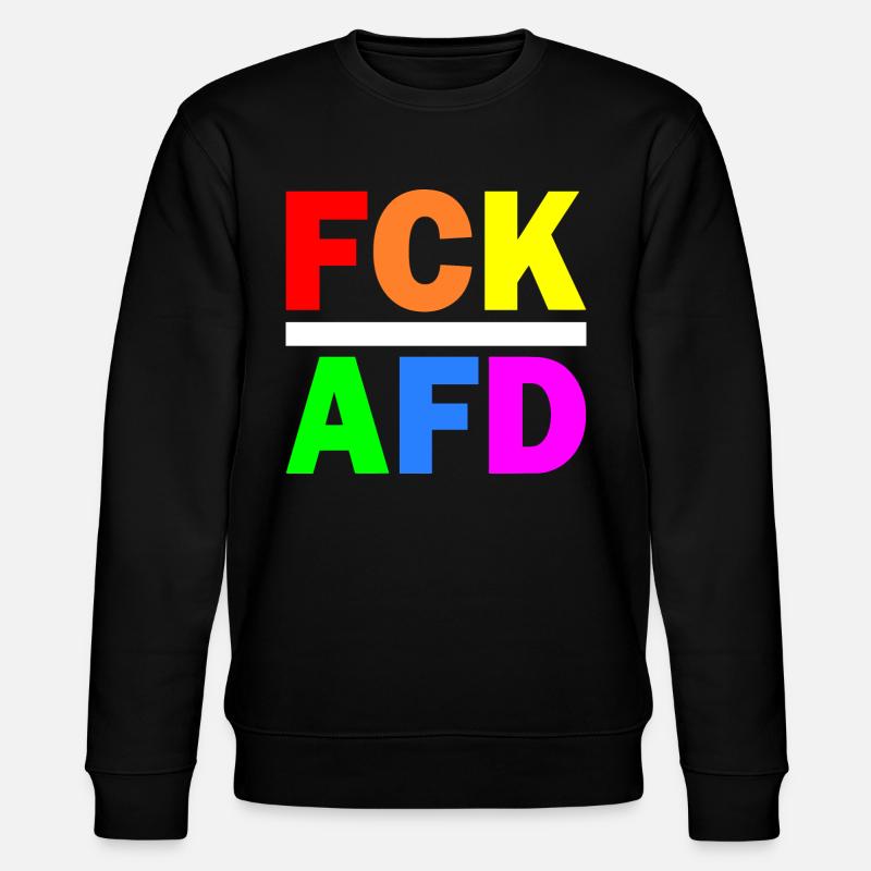 Fck afd - Stanley/Stella Unisex Bio-Sweatshirt CHANGER  - Schwarz