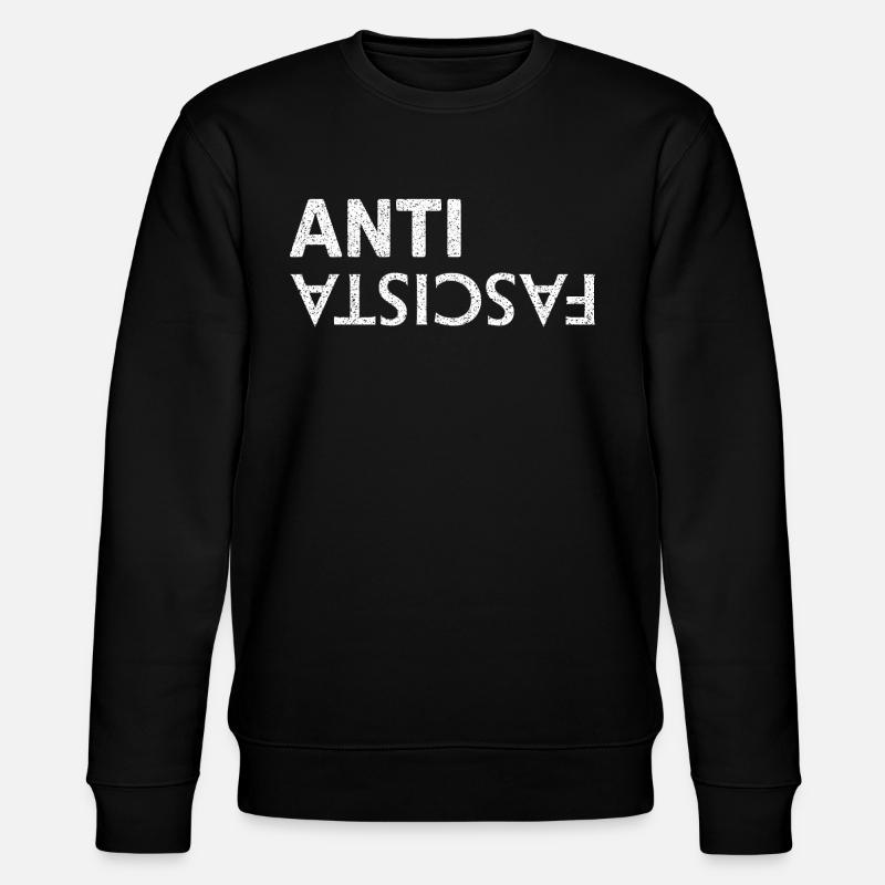 Antifaschistisch - Stanley/Stella Unisex Bio-Sweatshirt CHANGER - Schwarz