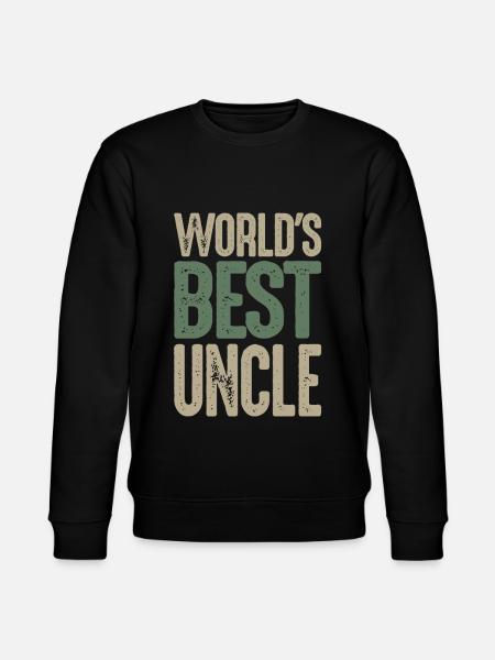 World's Best Uncle - Stanley/Stella CHANGER Unisex Organic Sweatshirt - black