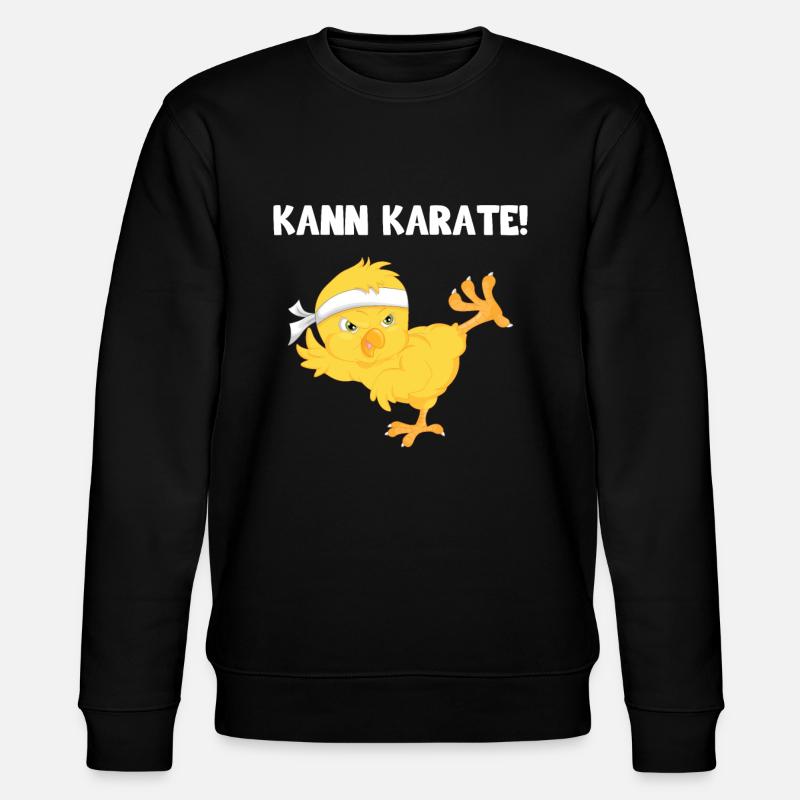 Kann Karate Küken - Stanley/Stella Unisex Bio-Sweatshirt CHANGER  - Schwarz