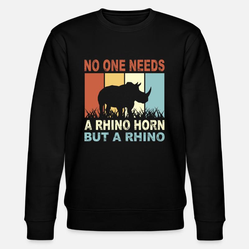 Rhino Tierpfleger - Stanley/Stella Unisex Bio-Sweatshirt CHANGER  - Schwarz