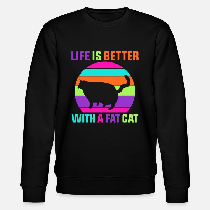 Amis de chat gros chat - Sweat bio CHANGER Stanley/Stella Unisexe - noir