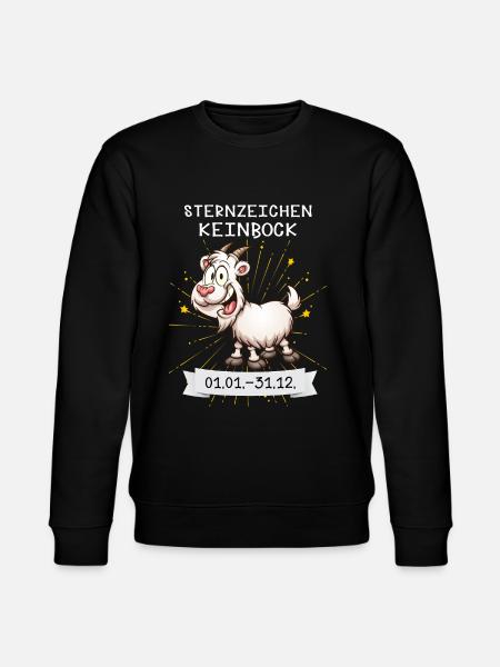 Sternzeichen Keinbock - Stanley/Stella Unisex Bio-Sweatshirt CHANGER  - Schwarz